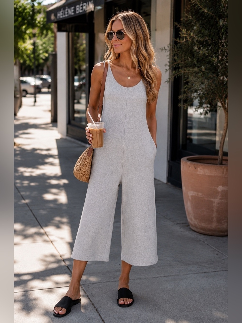 ☁️ Eileen Fisher Cozy Brushed Terry Hug Cropped Jumpsuit – Size XS